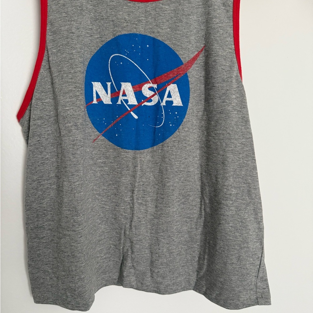 Gray and Red Tank Top with Logo